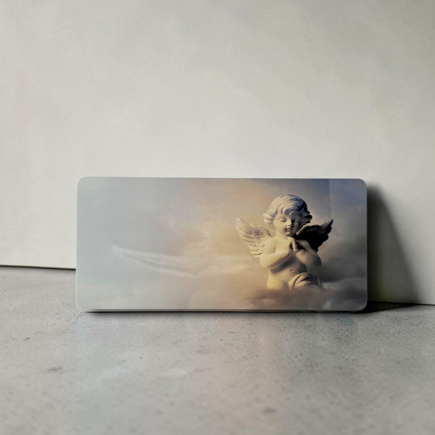 Podstawka pod znicze z aniołkiem 35 × 16 cm Podstawka pod znicze z aniołkiem 35 × 16 cm